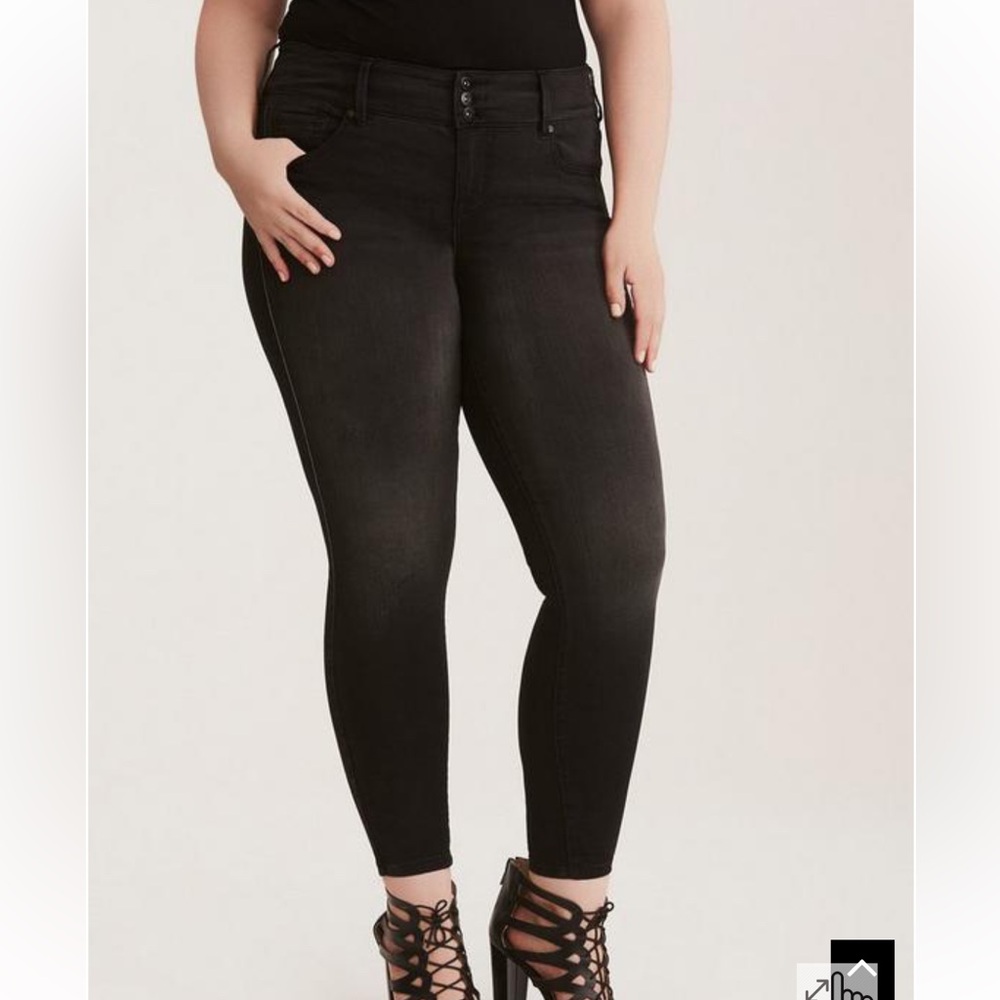 Torrid Black Washed Jeggings